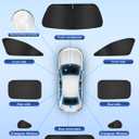 8PCS Window Shades for Toyota RAV4(2013-2018) Accessories Full Coverage Sun Shade for Side Windows, Rear Triangular & Windshield UV Protection & Privacy for Camping, Napping, Relaxing
