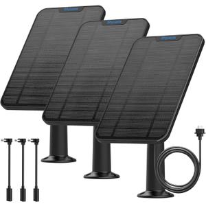 4W Solar Panel Charging Compatible with Blink 3rd Gen/XT/XT2/4th Gen Camera,with 13.1ft Waterproof Charging Cable, IP65 Weatherproof,Includes Secure Wall Mount(3-Pack)