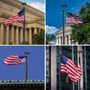 Heavy Duty 20 FT Flag Pole, 100 MPH Wind Resistant, Thick Aerospace Aluminum, Includes 5x3 ft Nylon Embroidered Flag, In-Ground Outdoor Flagpole Kit for House, Garden & Commercial