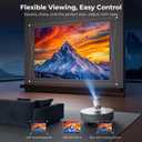 [Built-in Apps] CLOKOWE Mini Projector with WiFi and Bluetooth, 2026 Upgraded 1080P Smart Portable Projector with 180 Rotation, Auto Keystone, Compatible with iPhone/Android/Laptop/TV Stick/HDMI/USB