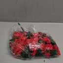 Faux Bougainvillea Artificial Flowers Plants for Outdoor Outside Decoration, 1 PCS Red Fake Flowers UV Resistant Look Real Silk Long Trailing Vines for Front Door Porch Planter Urn Patio Garden Yard