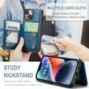 Vinich for iPhone 13 Wallet Case with Card Holder, RFID Blocking Credit Slots Kickstand Shockproof Phone Cover Fit for iPhone 13 6.1" Blue