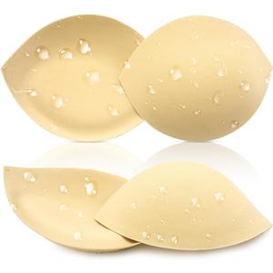 Waterproof Swimsuit Bra Inserts - 2 Pairs Push up Bathing Suit Cups Bra Pads Adds Volume & Shape, Quick-Drying Comfy Removable Boob Replacement Padding for Dress Sports Bra Fits B/C Cup Size
