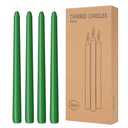 12 Pack Green Taper Candles 10 inch - Taper Candles Dripless, Smokeless, Unscented - 8 Hours Long Burning - Hand Poured Tall Candlesticks - Perfect for Home Decor, Weddings, and Special Occasions