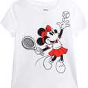 Disney Girls Shirts - Minnie Mouse Lilo and Stitch Angel Long Sleeve or Short Sleeve Graphic Tees for Girls (Sizes: 13-14) (White)