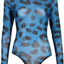 Pantora Womens Kim Body Suit (Blue, XXXL)