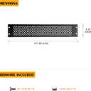 RIVECO 2U Vented Blank Panels for Rack & Cabinets Front Cover Panel 19-Inch Server & Network Rack Mount 2PCS Black