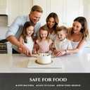 2-Piece Set Marble Cutting Board & Tempered Glass Cutting Board Cover, Non-Toxic Marble Serving Tray Slab, Scratch Resistant & Protects Countertops, Multifunctional & Safe