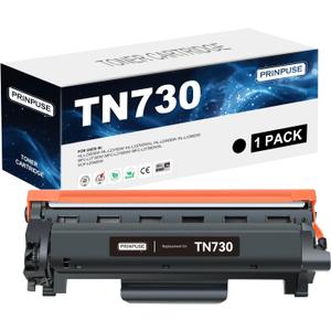 TN-730 TN730 Toner Cartridge for Brother Printer Replacement Compatible for Brother TN760 TN730 Toner Cartridge Used with MFC-L2710DW MFC-L2750DW HL-L2350DW HL-L2370DW HL-L2395DW DCP-L2550DW