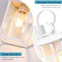 BesLowe 2-Pack Outdoor Wall Light Fixtures, Exterior Lighting Fixtures Wall Mount, Waterproof Porch Lights Outdoor Wall Sconces Lanterns, Modern Outside Lights for House Front Door Garage, White