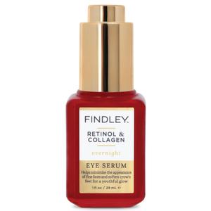 Findley Retinol & Collagen Overnight Eye Serum | Minimize Fine Lines & Soften Crow's Feet | Youthful Glow (1 Fl Oz)