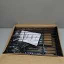 IZEUK 5 Tier Metal Wire Shelf Unit, Black Storage Rack Organizer for Kitchen, Bedroom, Living Room or Laundry Room, 17.7" W x 11.8" D x 55.0" H