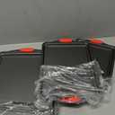NutriChef 3-Piece Nonstick Kitchen Oven Baking Pans - Premium & Stylish Non-Stick Steel, Commercial Grade Restaurant Quality Metal Bakeware with Red Silicone Handles - Easy to Clean, NCSBS3S