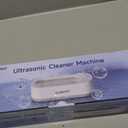 KUNPHY Ultrasonic Jewelry Cleaner, Jewelry Cleaner Machine 12oz 46KHz, Professional Sonic Cleaner with One-Touch Operation, Sonic Cleaner for Rings, Glasses, Jewelry, Dentures White