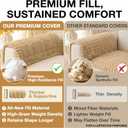 hyha Couch Covers for Dogs Washable, Non Slip Plush Dog Sofa Protectors, Fuzzy Pet Couch Covers for 3 Cushion Sofa Pet Friendly (Camel, 27.6" x 27.6")