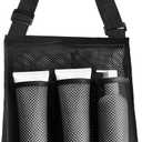 Mesh Shower Caddy Bag Portable Quick Dry Shower Tote with Zipper, 8 Pockets, Dorm Room & College Essentials, Hanging Bathroom Bag for Gym, Travel, Beach, Swimming, Camping