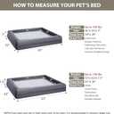WNPETHOME XXL Extra Large Dog Bed, Washable Dog Couch with Removable Waterproof Cover, Orthopedic Large Pet Sofa Bed with Bolster Sides for Sleeping