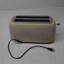 Roter Mond 4 Slice Toaster Retro Stainless Steel Toaster with Bagel, Cancel, Defrost Function and 6 Bread Shade Settings Bread Machine, Long Extra Wide Slots and Removable Crumb Tray, Cream