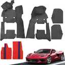 Floor Mats Floor Liners Carpet Compatible with for Corvette C8 Coupe 2020 2021 2022 2023 2024 2025 2026 Accessories, All Weather Anti-Scratch Wear-Resistant 360 Full Floor Protector (Black)