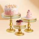12 Inch Iron Round Cake Stand Dessert Holder for Wedding Birthday Baby Shower Anniversary (Gold)