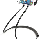 Universal Smart Mobile Phone Stand,Hanging on Neck Cell Phone Mount Holder, Lazy Cell Phone Holder (Black)