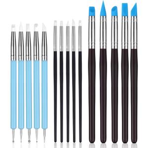Silicone Sculpting Tools, Pottery Tools, Clay Tools, Clay Sculpting Tools, Clay Tools Sculpting with 15 PCS Modeling Dotting Tool, Embossing Tool for Modeling, Nail, Painting