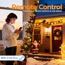 Outdoor Smart Plug Waterproof, TESSAN Smart WiFi Outlet Compatible with Alexa, Google Assistant, 2 Individual Sockets Outside Power Strip with Switch, 2.4GHz Wi-Fi Only, for Lights and 2HP Pool Pump (Black)