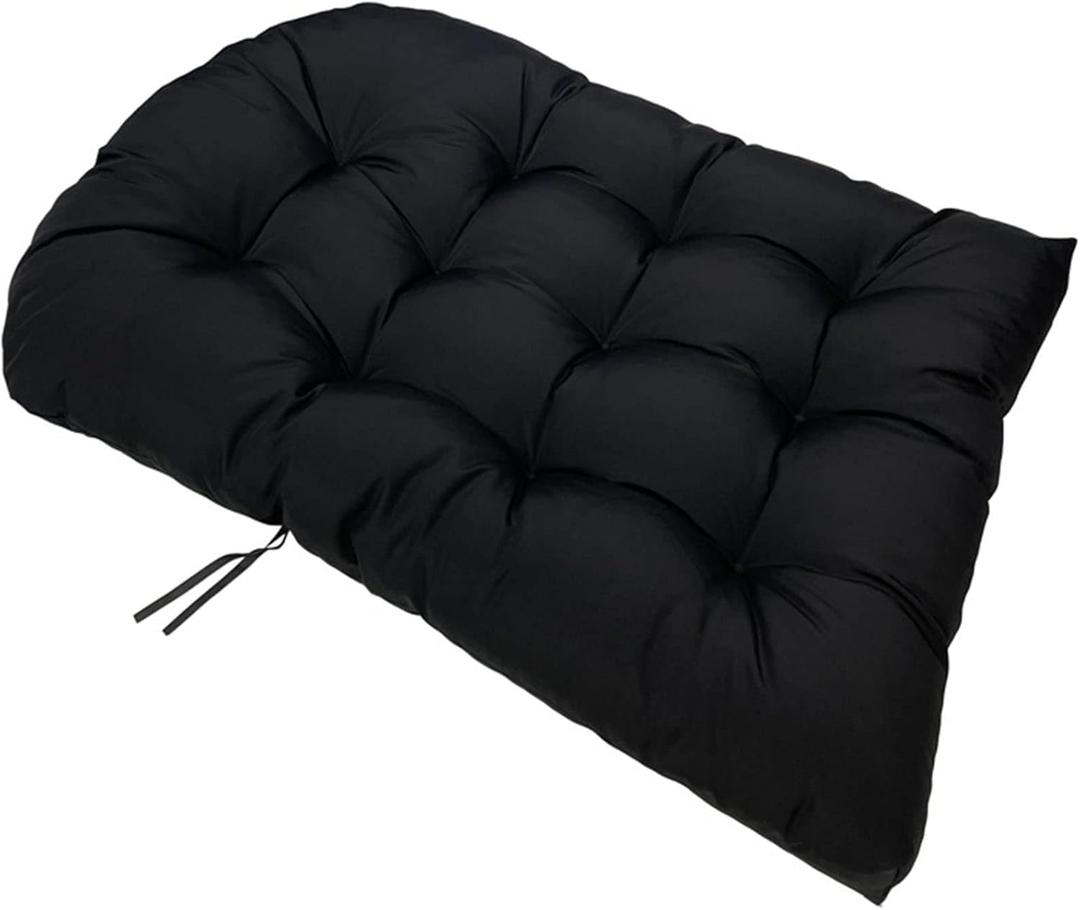 ZTGL U-Shaped Cushions for Hanging Egg Chair, Egg Chair Cushion Replacement, Swing Chair Cushion Waterproof, for Indoor Outdoor Egg Basket Cradle Chair,Black