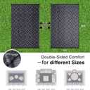 OLANLY Outdoor Rug 8x10 ft Waterproof, Outdoor Plastic Straw Rug with Geometric Pattern Clearance, Reversible RV Mat for Patio, Camping, Balcony, Deck, Backyard, Black & Grey