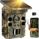 Solar Trail Camera 2.7K 32MP- WiFi Bluetooth Game Camera 130Wide-Angle, Trail Cam with Night Vision Motion Activated 0.2s Trigger Waterproof IP66 Wildlife Cam