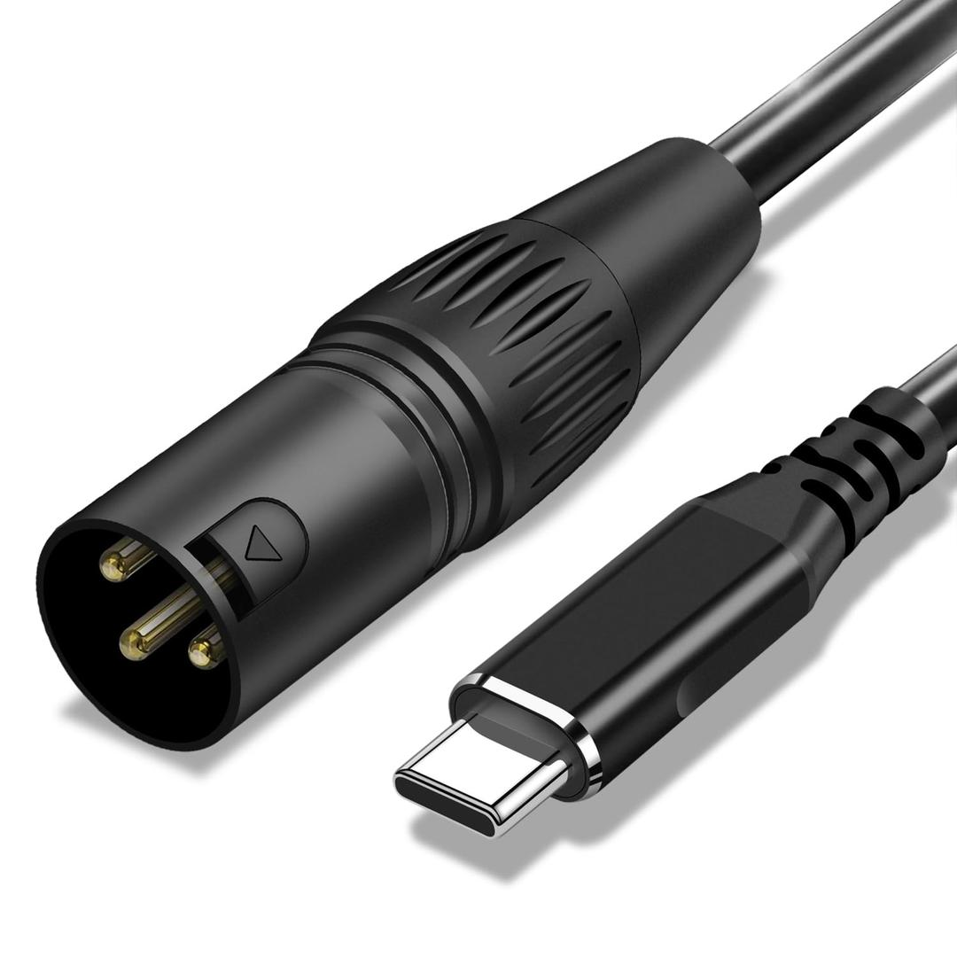 USB C to XLR Cable,10 FT XLR Male to USB C Converter Adapter,USB Type C to XLR Male Output Stereo Cable for Amplifier, Speaker, Mixer Console, etc (10FT)