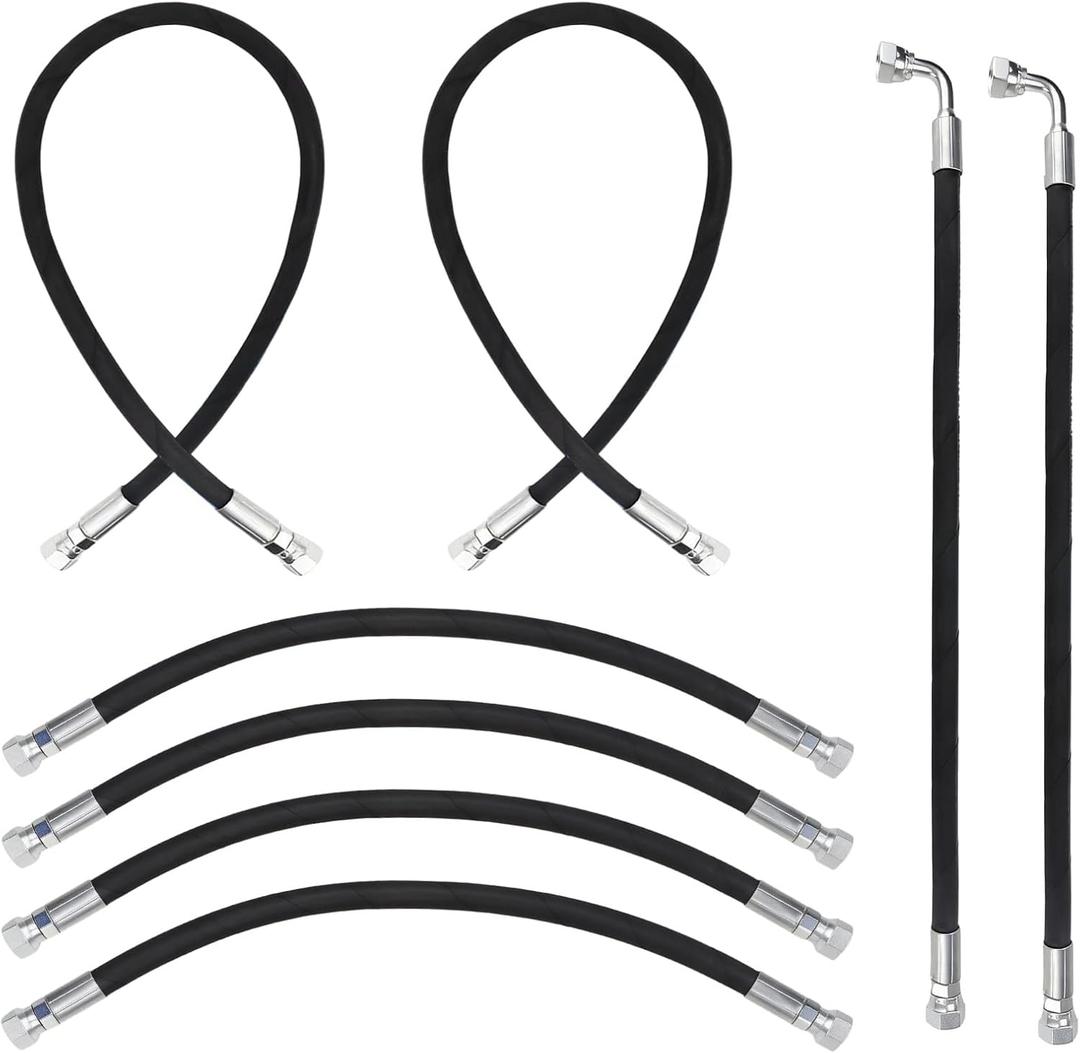 FEXON Front Loader Hydraulic Hoses Kit Boom Bucket Cylinder Hoses Compatible with Kubota LA350a LA401 LA402 LA402-1 Replaces 7J303-76610 75535-66620 7J999-95562