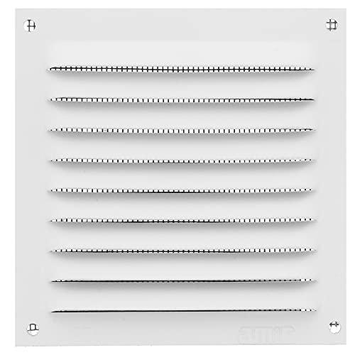 Amig - Square Premium Aluminium Grille with Mosquito Net 4" x 4" |Air Vent Cover | for Wall, Sidewall and Ceiling | 3,9 x 3,9 Inch | White