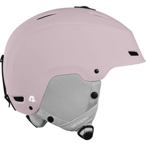 Retrospec Zephyr Ski Helmet - Snowboard Helmet for Adults & Youth with Adjustable Fit, 9 Breathable Vents, Removable Washable Earmuffs - Snow Sports Helmet for Men & Women (Small, Matte Rose)