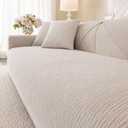 Soft Waterproof Chenille Cover Washable, Non Slip Sectional Sofa Covers for 3 Cushion Couch Sofa L Sharped Sofa Slipcover for Pets, Furniture Protector (1 PCS 36"x94" Coffee)