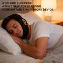 Anti Snoring Chin Strap for Sleeping Adjustable, Breathable & Comfortable Snore Stopper Device for Men & Women Effective Mouth Tape Alternative for Better Sleep & Apnea Relief (Black)