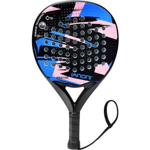 Padel Racket Carbon Fiber Surface with EVA Memory Flex Foam Core Lightweight Padel Racquet (blue)