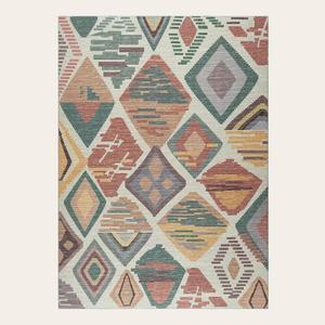 jinchan 6x2 Kids Washable Area Rug Geometric Moroccan Faux Jute Indoor Nursery Rug Non-Slip Colorful Modern Carpet for Playroom Kids Room Living Room Bedroom Laundry Room Boho