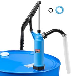 VEVOR Drum Pump, 9.5 oz. Per Stroke, LeverAction Barrel Pump, Fits 555 Gallon Drums with 3Section Suction Tube Assembly & Hose, Hand Operated, Designed to Transfer Water, Alcohol, Corrosive Liquids