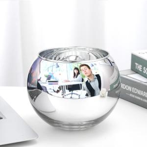 SNDEC Office Desk Accessories, 4.2'' Cubicle Mirror to See Behind You, Corner Monitor Mirror for Desk, Silver Aesthetic Cubicle Decor for Work, Cubicle Privacy Must Haves (Small)