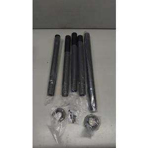 Closet Rods for Hanging Clothes, 1.3 Inch Diameter Heavy Duty Closet Rod 17-75 Inch Adjustable Clothes Hanging Bar Metal Black Shower Curtain Rods for Closet, Wardrobes, Bathroom, Windows