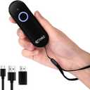 Mini 2D Bluetooth Barcode Scanner 2.4G Wireless Barcode Scanner, 3-in-1 Portable 1D 2D QR Code Scanner Work with iOS Android iPhone iPad Tablet Windows PC POS for Store Warehouse Inventory Library (Black)