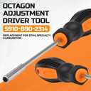Octagon Adjustment Driver Tool:5910-890-2314 Compatible with Stihl chainsaws, trimmers, blowers, and other equipment