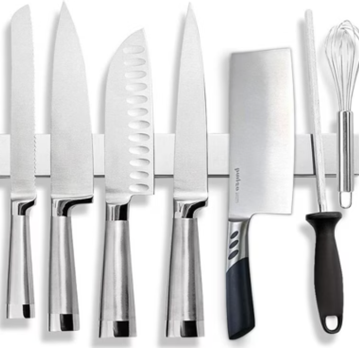 Professional 16" Magnetic Knife Strip, Stainless Steel Knife Magnet Rack Bar Holder