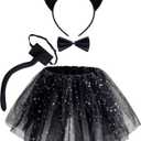 Spooktacular Creations Cat Pig Leopard Costume Set with Tutu, Animals Headband Collar and Tail, Cosplay Accessory Kids