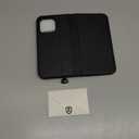 SHIELDON Case for iPhone 15 Pro Max, Genuine Leather Detachable 2 in 1 Wallet Wireless Charging Kickstand RFID Blocking Card Holder Magnetic Protective Case Compatible with iPhone 15 ProMax - Black