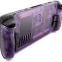 JSAUX Transparent Back Plate Compatible with Steam Deck OLED/LCD, DIY Clear Replacement Back Shell Case Compatible with Steam Deck OLED/LCD - PC0106 Vents Version [Purple]