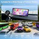 11.26" CarPlay Screen for Car, Built-in N-etflix/YouTube/TikTok, Car Stereo for Apple CarPlay & Android Auto Touchscreen, Voice Control, OTA Update, 1080P Backup Camera Fits All Vehicles