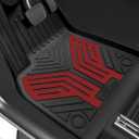 Premium Color TPE Floor Mats 3-PCS Custom Fit for Tesla Model Y Juniper Accessories 2025 2026 | Not Just Black, Racing Red Wing Design | Car Mat Full Set Front & Rear | All-Weather Protection