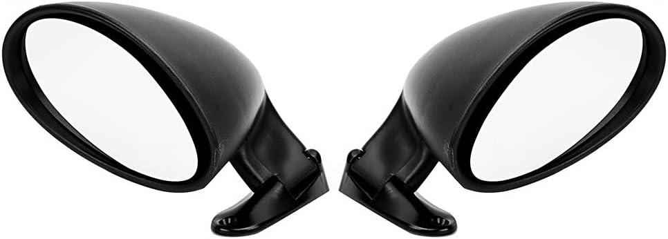 Fydun Pair of Rear View Mirror Oval Side ABS Shell Vintage Car Left Side Mirror